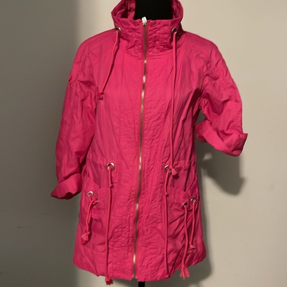 Madison Windbreaker Women Size S Pink Fuschia Lightweight Water Resistant - Picture 13 of 14